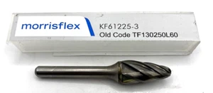 Morrisflex Tungsten Carbide KF61225-3 6mm Shank 11x25x70 Cut 3 Rotary Burr - Picture 1 of 3