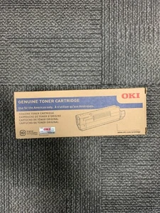 GENUINE OKI C6100 / C5550 CYAN TONER CARTRIDGE P/N 43324419 - Picture 1 of 3