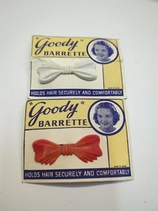 "Goody" Barrett Vintage Haargriff 50er Jahre Schleife Clip New Old Stock x 2 - Bild 1 von 5