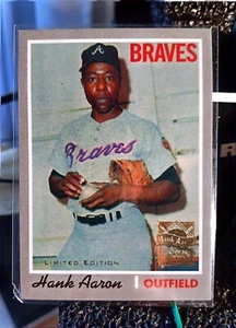 2000 Topps Limited Edition #17 Hank Aaron Tiffany '70 Topps Baseball Card  - Picture 1 of 2