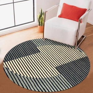 Modern Round Hand Tufted Rug Soft Wool Carpet - Picture 1 of 5