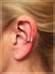 Earcuff Ohrschmuck Ohrklemme Ear Cuff Triple-Ring Silber 925 - Bild 1 von 3