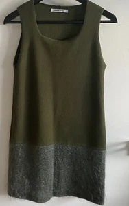 Roberto Collina Dress Merino Mohair Wool Knit Italy Sleeveless Size Small Green - Picture 1 of 8