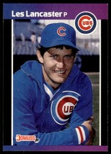 1989 Donruss Baseball Card Les Lancaster Chicago Cubs #341