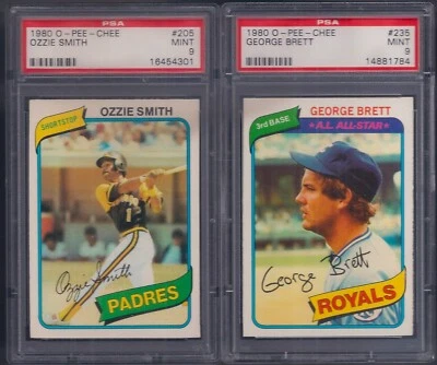 PSA 9 1980 OPC O-pee-chee por Topps #205 Ozzie Smith San Diego Padres SOLO PATIO Foto 1 de 4