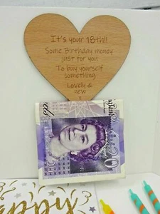 Money Wallet Gift Card Alternative Age Personalised Unusual Fun Birthday Present - Picture 1 of 3
