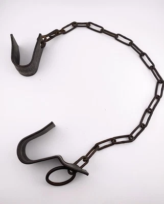 Antique Primitive So-Boss Iron/Steel Cow Kicker Hobbles Chain - Image 1 of 4