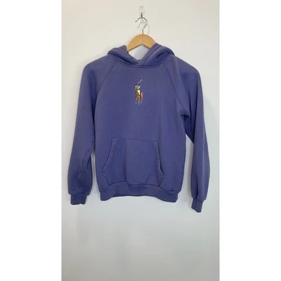 Polo Ralph Lauren Big Pony Sudadera con Capucha Preppy Clásica Sudadera Púrpura Para Mujer S Foto 1 de 4