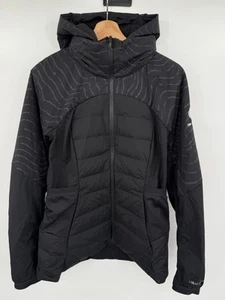Chaqueta para mujer Lululemon Down For It All talla 12 negra reflectante Primaloft - Imagen 1 de 10