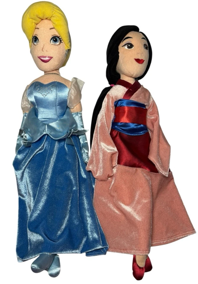 Disney Store Princesa Muñecas de Peluche Suave Mulan Cenicienta Lote Juguetes de Juego de Simulación Foto 1 de 4