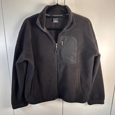 Tek Gear женщин Lg черный флис молнии куртка уютный зимний теплый Athleisure открытый - Изображение 1 из 4