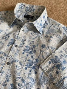 GIEVES & HAWKES FLORAL PRINT SHORT SLEEVE SUMMER SHIRT XL - Picture 1 of 7