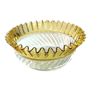 Antique Aetna Glass Adonis Gonterman Swirl Canary Opalescent 10” Berry Bowl 1889 - Picture 1 of 15