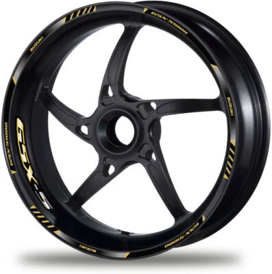 Suzuki GSXS 1000 giallo GSX-S1000 decalcomanie cerchi moto adesivi oro - Immagine 1 di 2