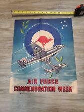Royal Australian Air Force Vintage Poster 15x18 Estate Find 