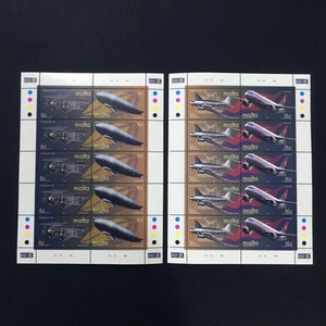 Hoja de 10 estampillas de transporte aéreo Malta 2000 sin montar como nueva NH #1136 - Imagen 1 de 1