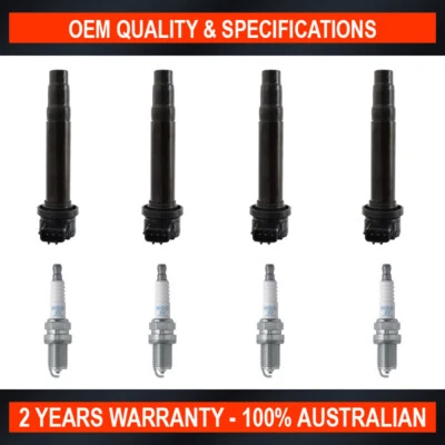 Pack of SWAN Ignition Coils & NGK Spark Plug for Nissan Pulsar QG18DE (1.8L) - Image 1 of 4
