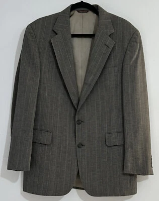 Cricketeer Men's Blazer Size 42R Gray Pinstripe Suit Coat Sport Jacket Vtg - Image 1 of 4