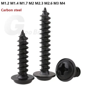Self Tapping Screws Flange Head Phillips Flanged Self Tapper Small Screw M1.2-M4 - Picture 1 of 8