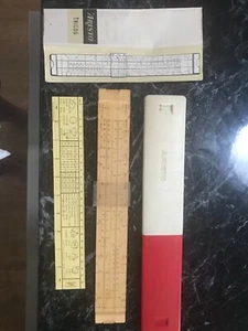 🔶️VINTAGE ARISTO TRILOG SLIDE RULE MATHS MATHEMATICS CALCULATOR #0908 CASE - Picture 1 of 1