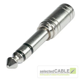 HICON Adapter Klinke 6,3mm male <> Mini-Klinke 3,5 female stereo | HI-JS6JS3-MF - Bild 1 von 2