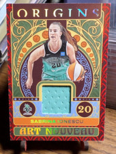 2023 Panini Origins WNBA Art Nouveau Mem Card Red Sabrina Ionescu #d/49