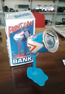 PAINT CAN BANK VINTAGE SALVADANAIO DESIGN CON SCATOLA WITH BOX - Foto 1 di 5