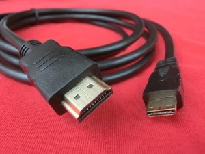 Mini HDMI-Kabel 1,8 m, Mini-HDMI auf HDMI, NEU - Bild 1 von 2