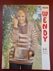 Wendy - DK - Women's Hooded Sweater - Original Knitting Pattern K141 - Picture 1 of 2
