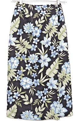 Falda envolvente de lino floral Charter Club media pantorrilla 2P o S cintura 25 Foto 1 de 4