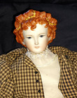 Signed 1994 18" Designer Repro Victorian Bisque & Cloth Doll by Doris Nivens