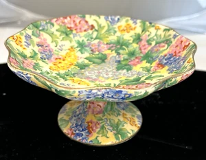 1930's Royal Winton SOMERSET Chintz Scalloped Edge Sweet Meat COMPOTE NICE!! - Picture 1 of 5