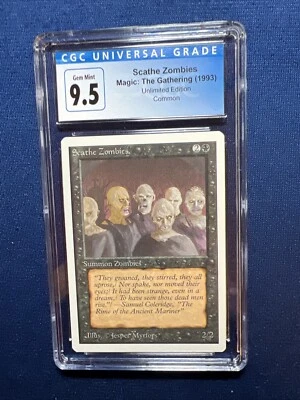 MTG Unlimited Scathe Zombies CGC 9.5 GEM MINT (Blue Label 10) 1993 - Image 1 of 2