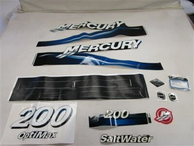 JUEGO DE (11) CALCOMANÍAS DE AGUA SALADA MERCURY 37-855412A04 BARCO MARINO Foto 1 de 4