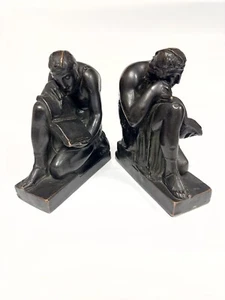 Sujetalibros de bronce pompeyano - Peter Manfredi "Literatura" escriba romano, años 20 - Imagen 1 de 7