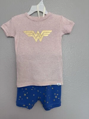 Набор пижам Baby Gap Wonder Woman из органического хлопка комиксы DC Comics Superhero размер 5 лет - Изображение 1 из 4