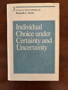 Kenneth J. Arrow. Individual Choice Under Certainty and Uncertainty. - Imagen 1 de 5
