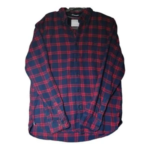 American Heritage Dawson and Brooks Slim Fit Red Plaid Flannel Shirt Men's L - Picture 1 of 12