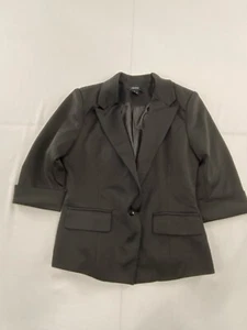 Forever 21 Damen Blazer Jacke 3/4 Manschettenärmel Small schwarz ein Knopf schließer - Bild 1 von 11