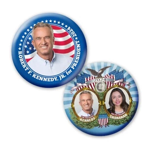 Kennedy Shanahan 2024 Button2 - 2 large 3" Pinbacks - Nicole Robert RFK Jr - Picture 1 of 5