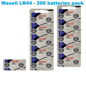200 MAXELL LR44 A76 L1154 AG13 357 SR44 303 BATTERY super fresh Expires 2028 - Picture 1 of 3