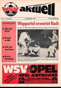 Cuaderno de programa de fútbol 73/74 EC Wuppertaler SV - Ruch Chorzow - A2 - Imagen 1 de 1