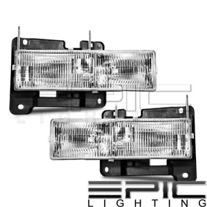 Head Lamps for 1990-2000 GMC SIERRA C1500 K1500 CK2500 Left Right Sides Pair - Bild 1 von 2