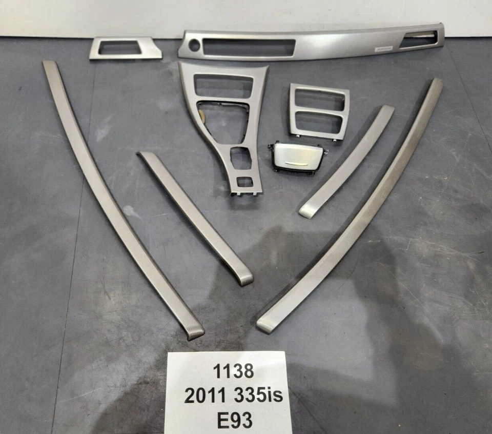 ✅ 09-13 原始设备制造商宝马 E93 335is Dash 冰川银色铝合金内部装饰 CIC *注意 — 第 1/4 张图片