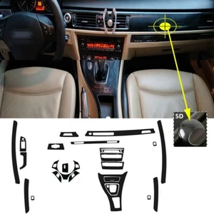 For BMW 3 Series 320i 325i 328i E90 5D Carbon Fiber Texture Wrap Sticker Trim - Bild 1 von 12