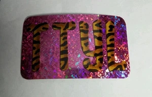 CHATSPEAK TTYL TALK TO YOU LATER PINK TIGER TEXT #3 METALLIC STICKER - Picture 1 of 1