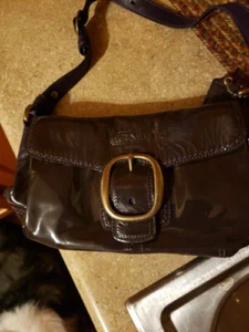 Coach Schultertasche Mini Lila Lackleder - Bild 1 von 2