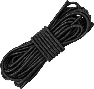 1/8" Black Shock Cord Marine Grade Bungee Heavy Duty Tie Down Stretch Rope Band - Picture 1 of 13
