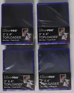 ULTRA PRO TOP LOADERS - 3 X 4 INCH PURPLE BORDER(X100) - FREE UK P&P - Picture 1 of 3