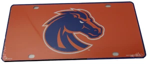 Boise State Broncos Metal License Plate. Emblem on Orange background #A113 - Picture 1 of 1
